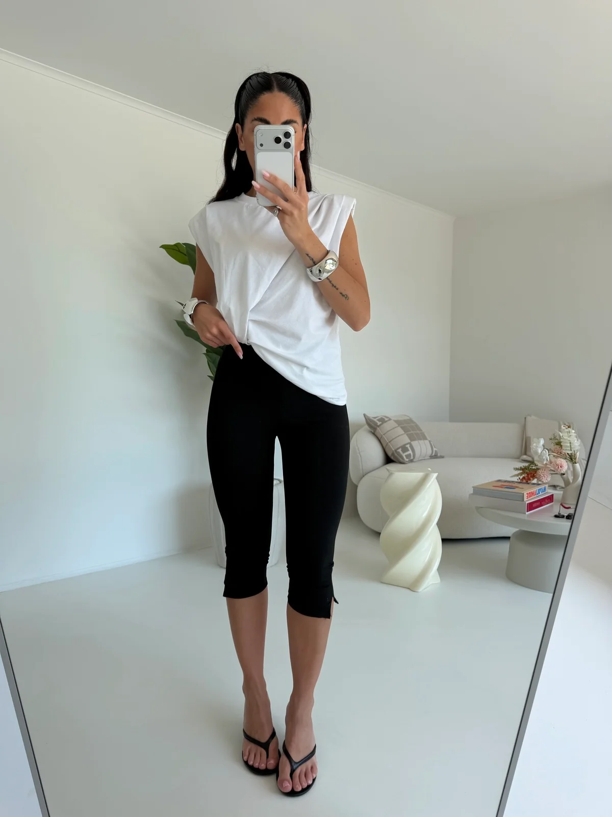 1113-LEGGINS CAPRI NERO - Image 5