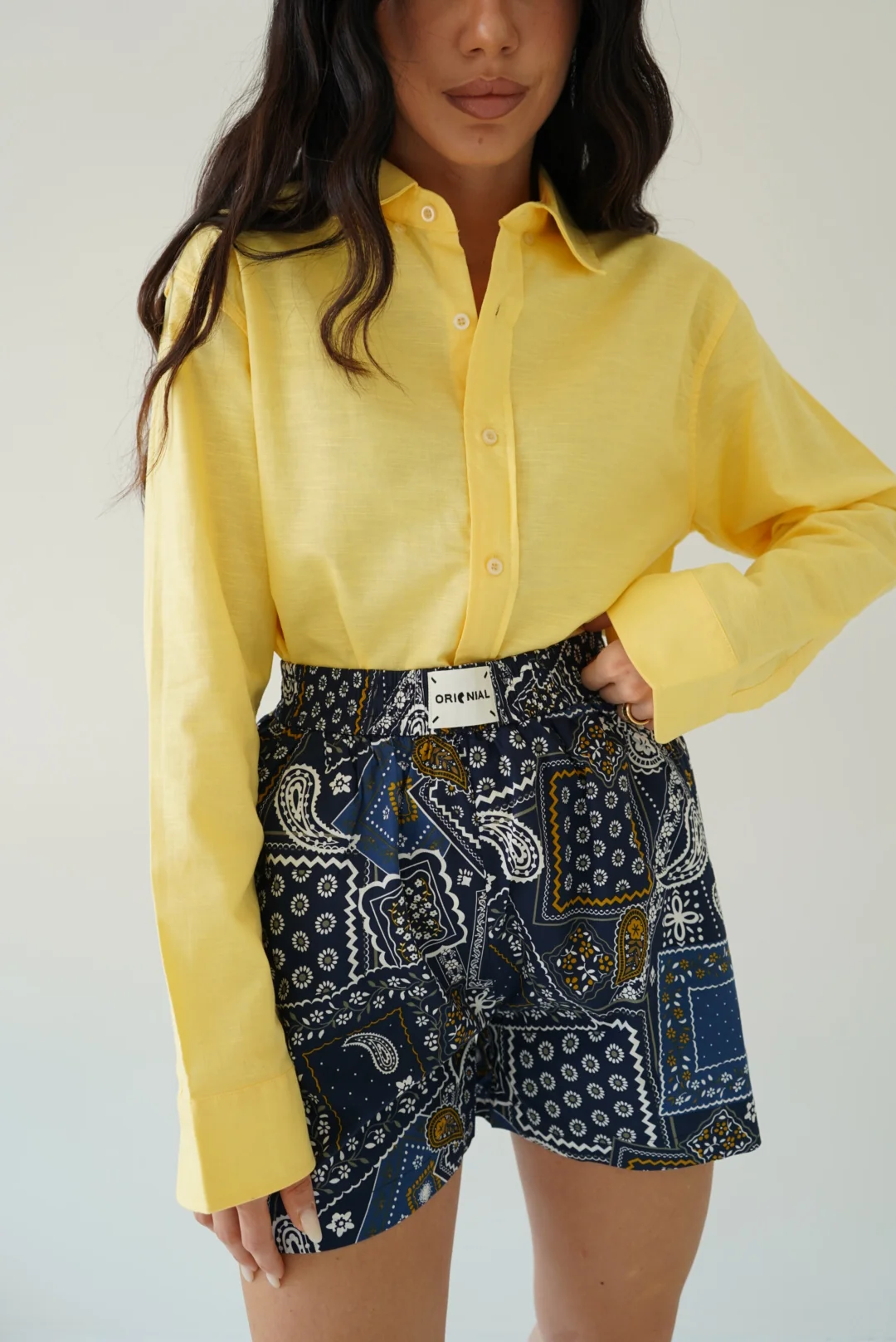 1590-CAMICIA FIT YELLOW - Image 2