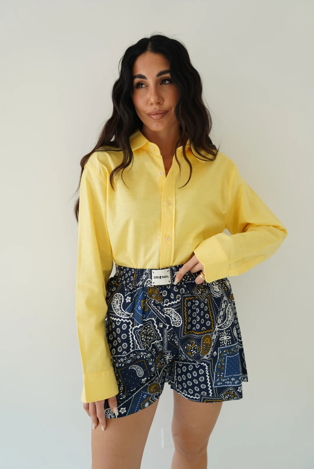 1590-CAMICIA FIT YELLOW - Image 4