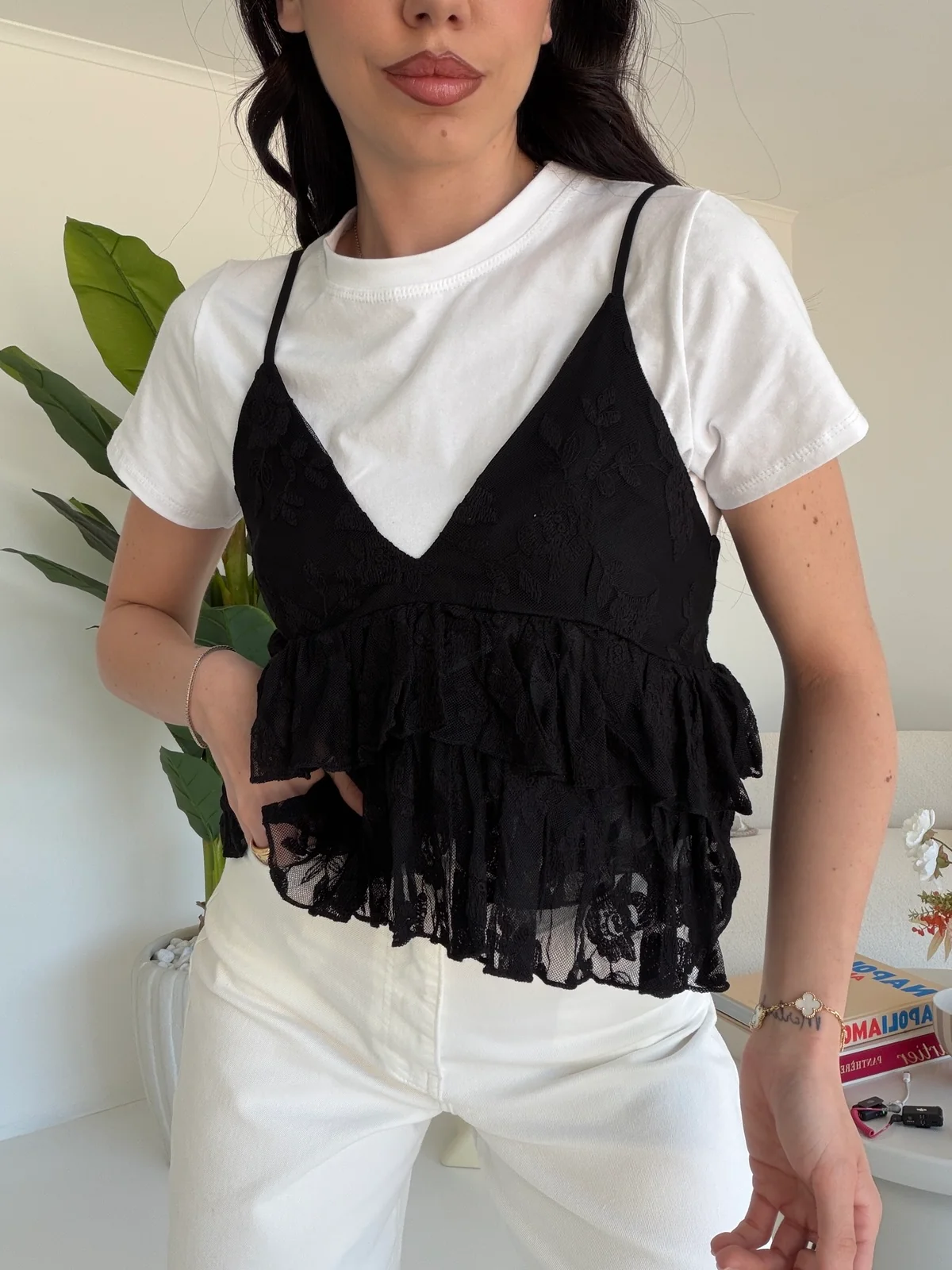 15949-BLUSA FLORIDIANA NERA