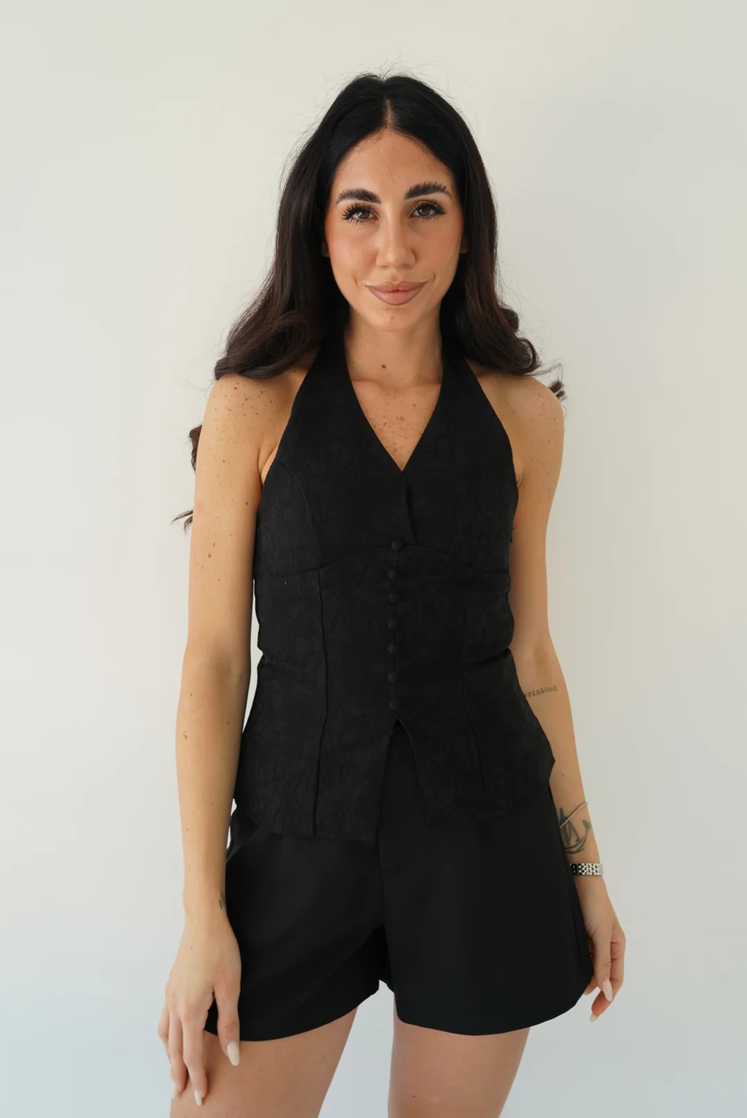 2655-BLUSA CREPE NERA - Image 2