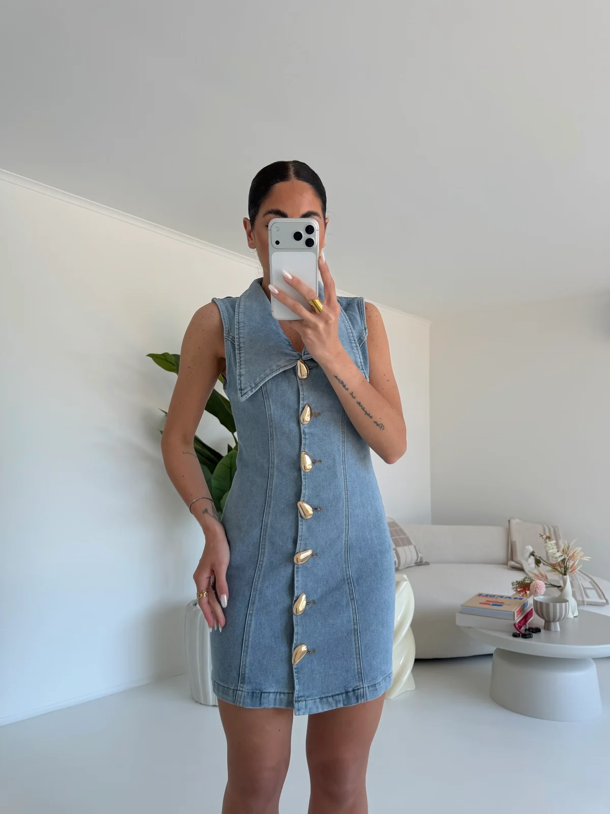 2770-MINI ABITO DENIM CHIARO