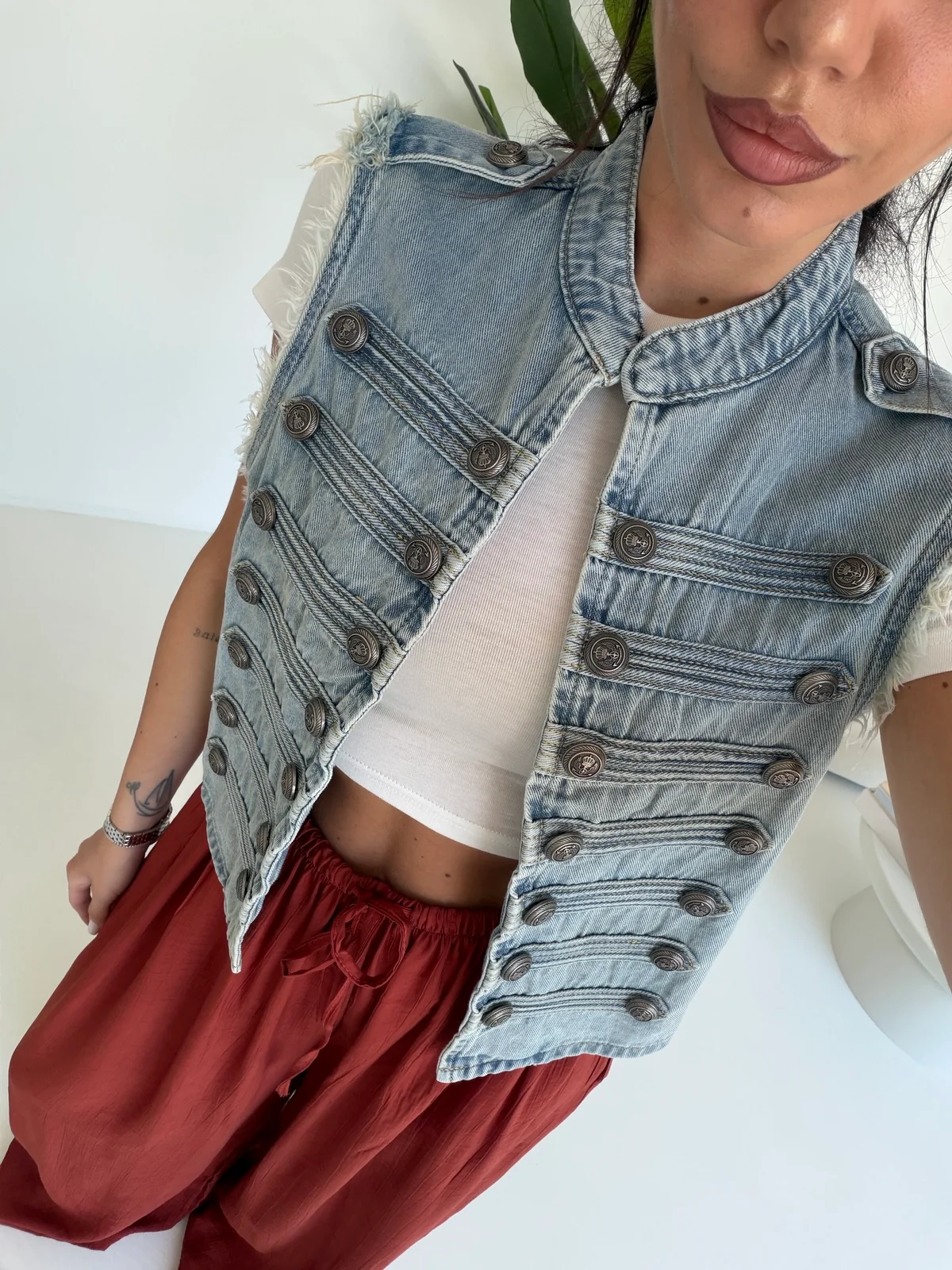 2808-GILET DENIM - Image 3