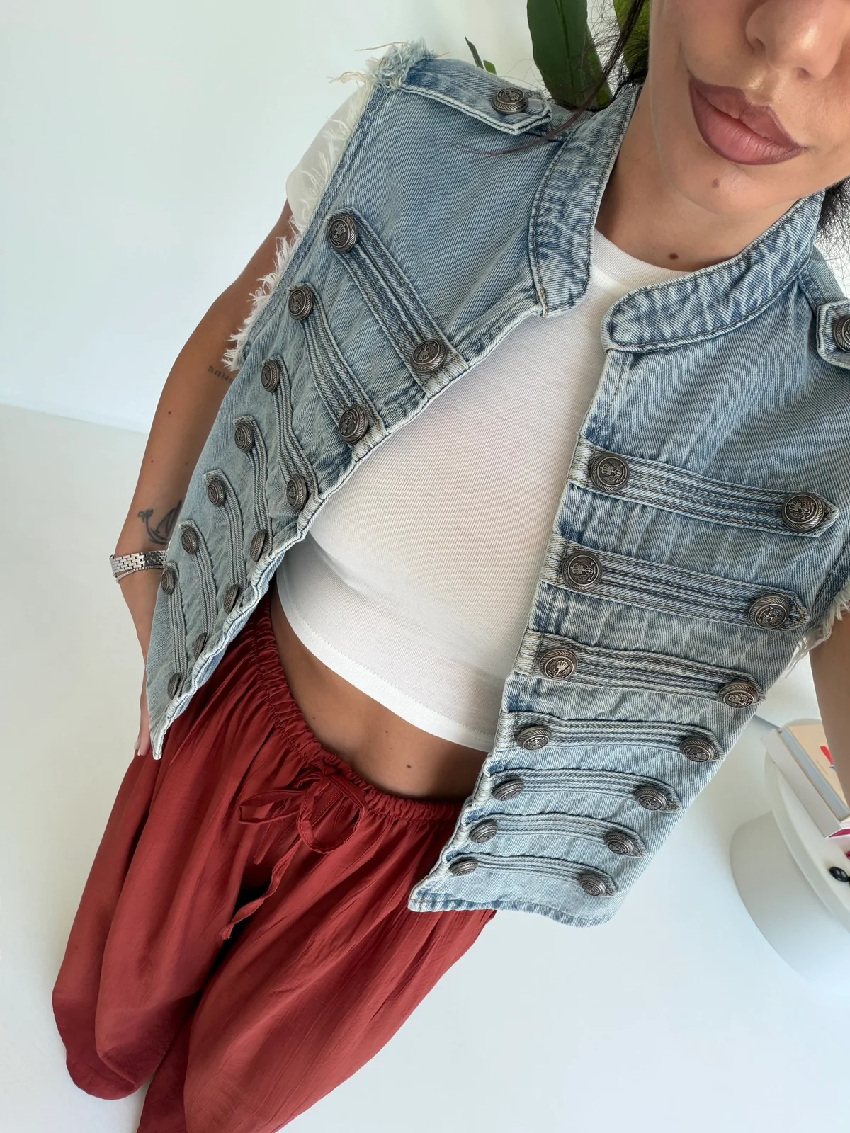 2808-GILET DENIM - Image 5