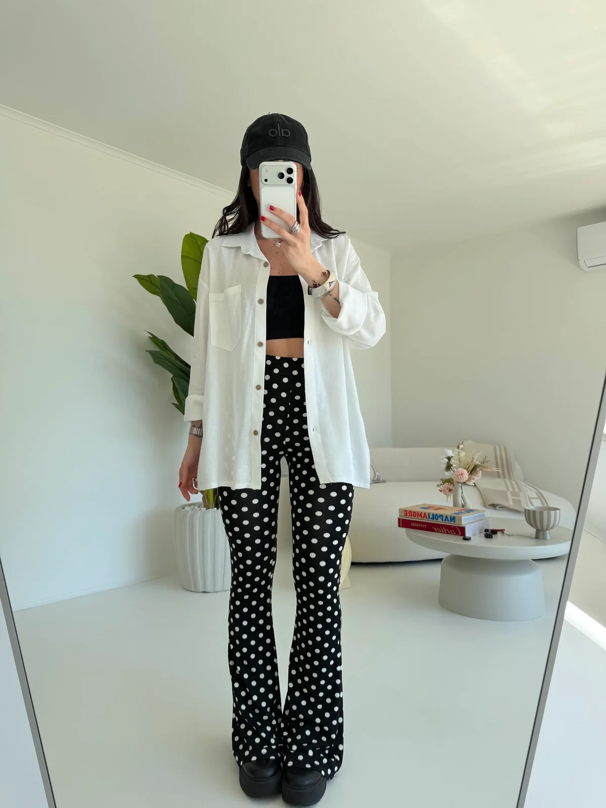 61973-LEGGINS A ZAMPA POIS NERO - Image 3