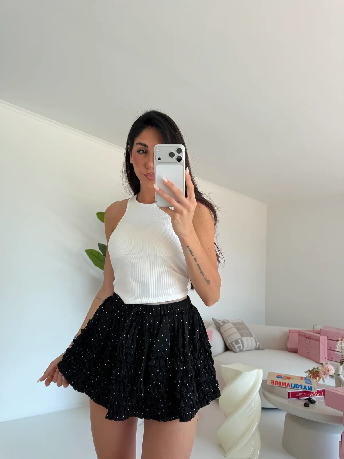 8212-MINI GONNA-SHORT POIS - Image 3