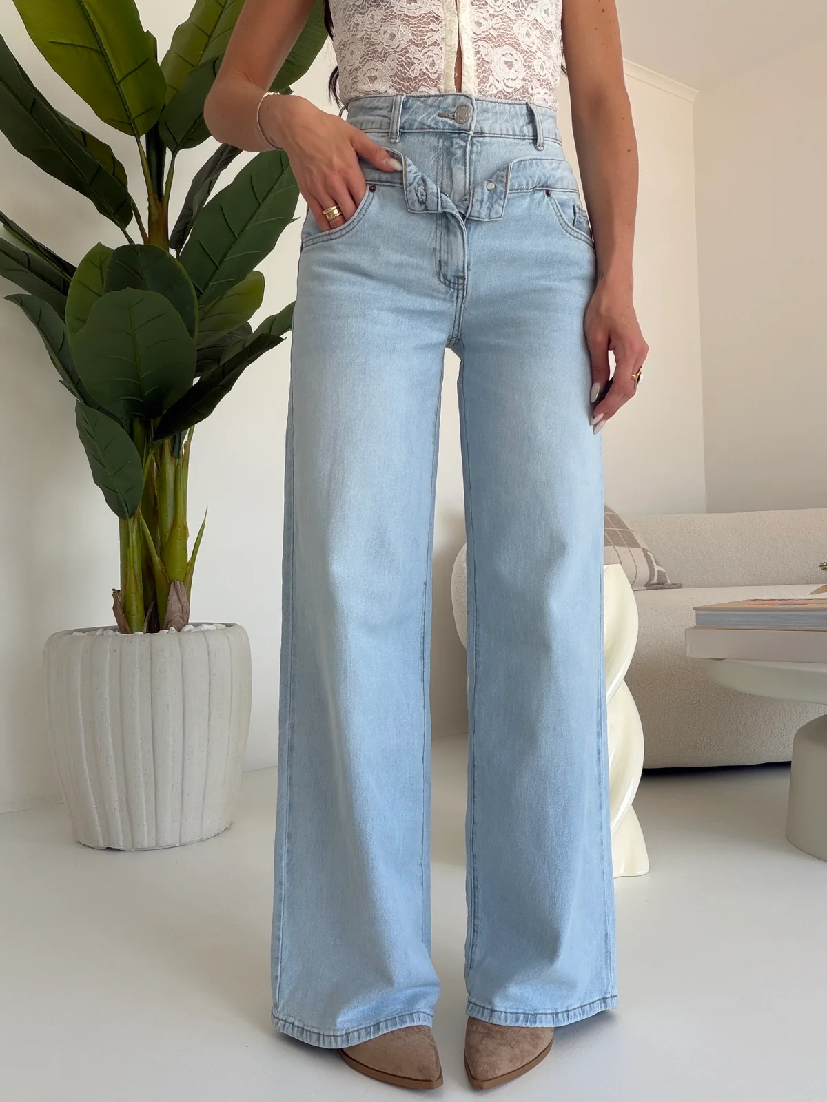 9542-JEANS DOPPIO BUSTINO DENIM - Image 3
