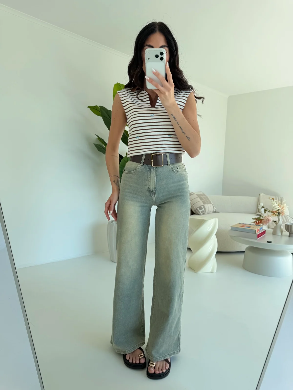 9557-JEANS+CINTURA LAVAGGIO SABBIATO - Image 2