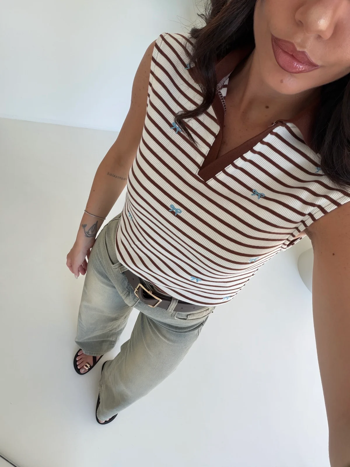 9557-JEANS+CINTURA LAVAGGIO SABBIATO - Image 3