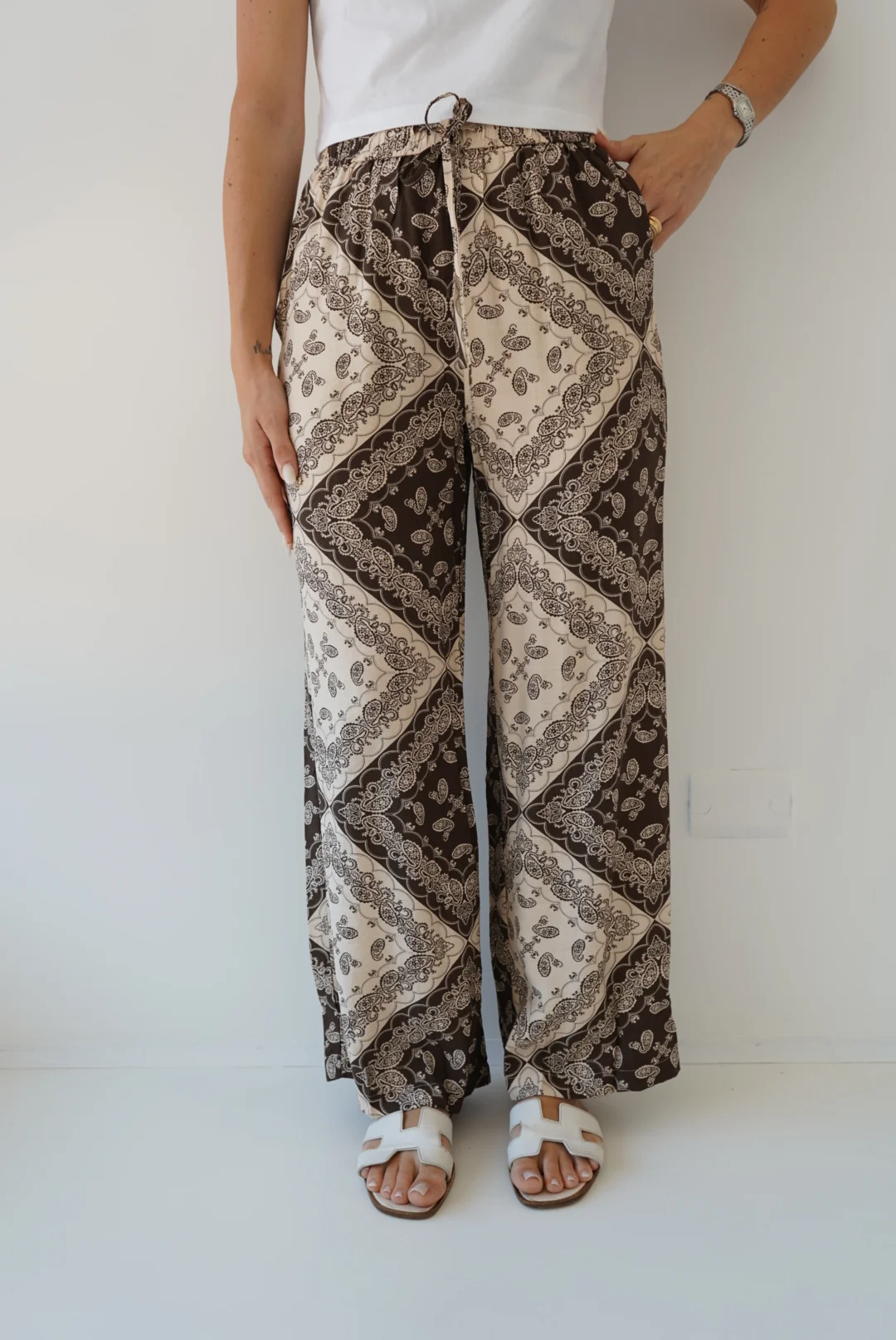 C880-PANTALONE TUNISI CHOCO - Image 3
