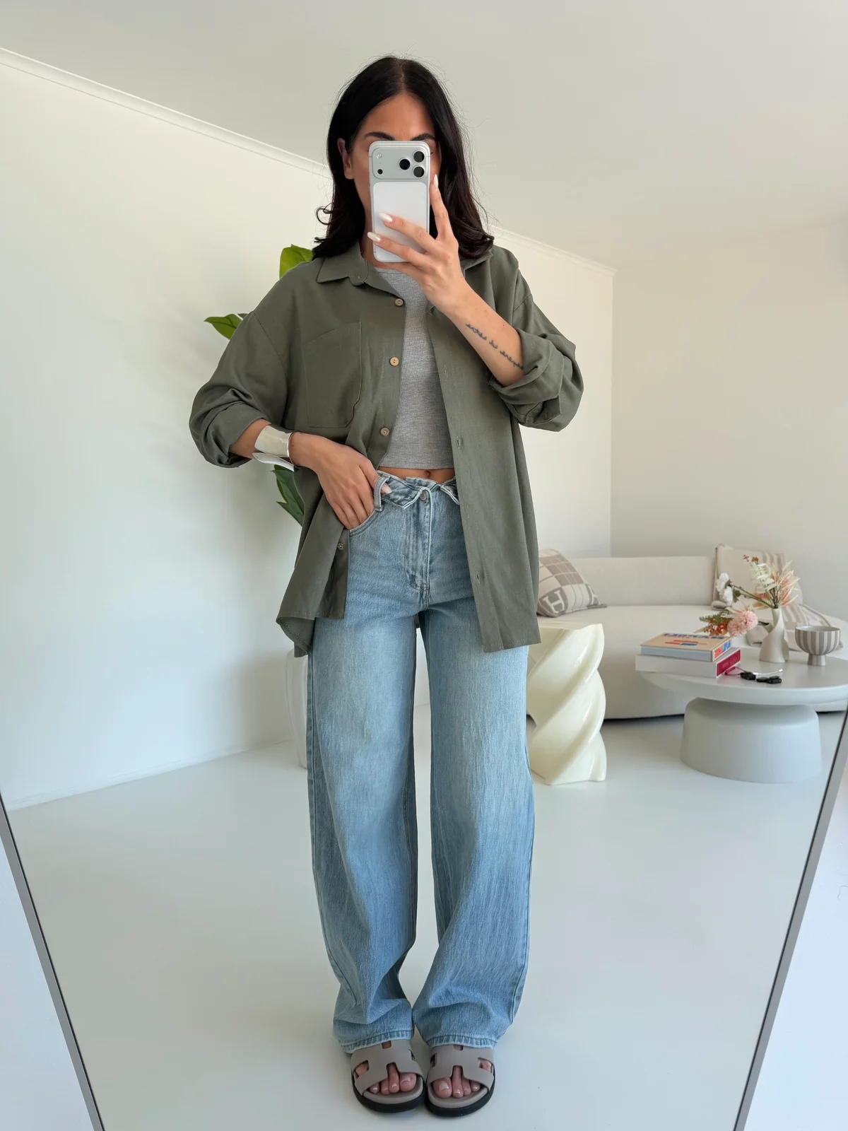 CAMICIA IN SIMIL LINO MILITARE - Image 4