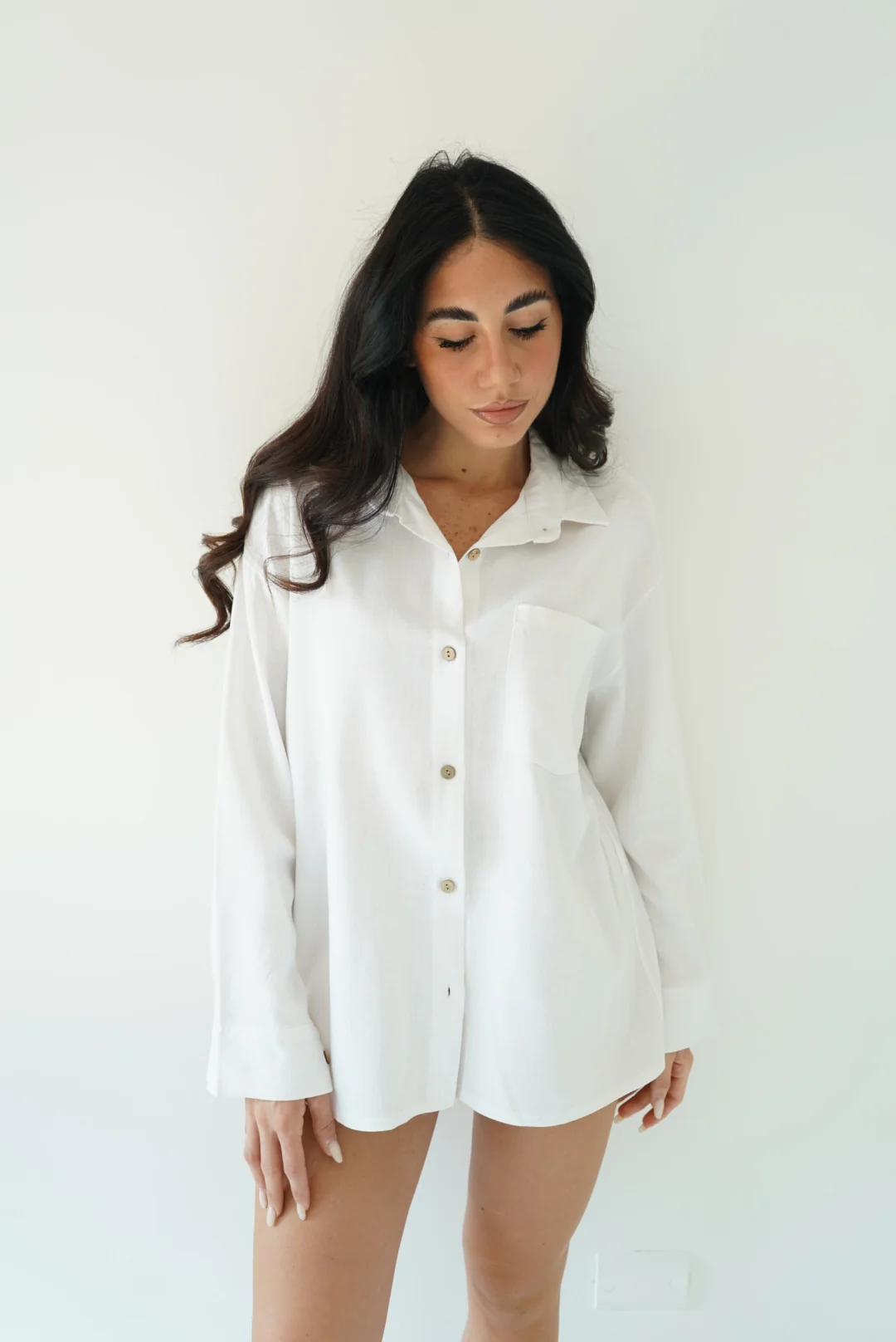 CAMICIA IN SIMIL LINO MILK - Image 3