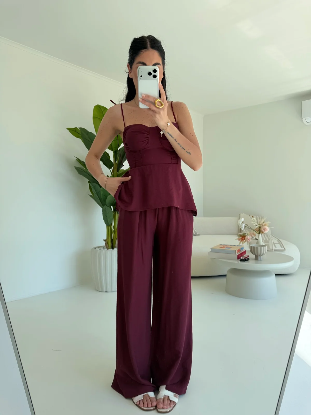 COORDINATO MYKONOS BORDEAUX - Image 2