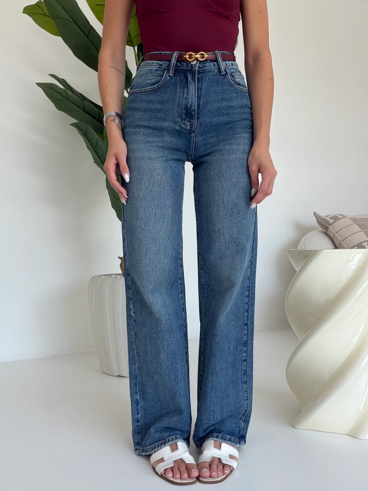 D5800-52-JEANS PALAZZO+CINTURA LONDON