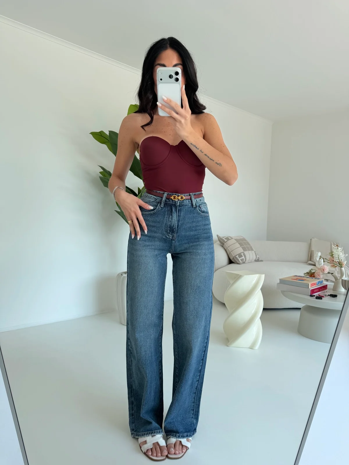 D5800-52-JEANS PALAZZO+CINTURA LONDON - Image 2