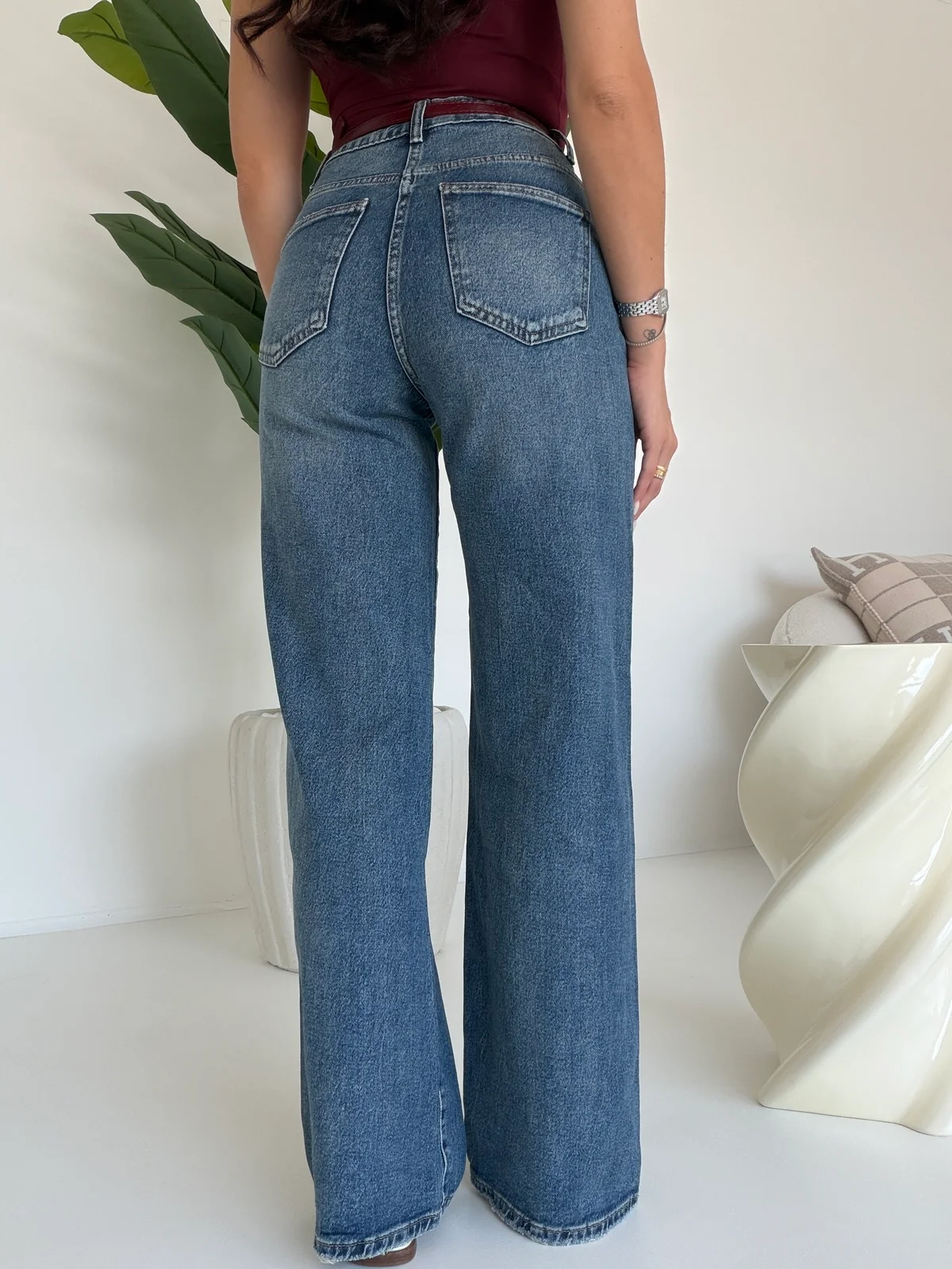 D5800-52-JEANS PALAZZO+CINTURA LONDON - Image 3