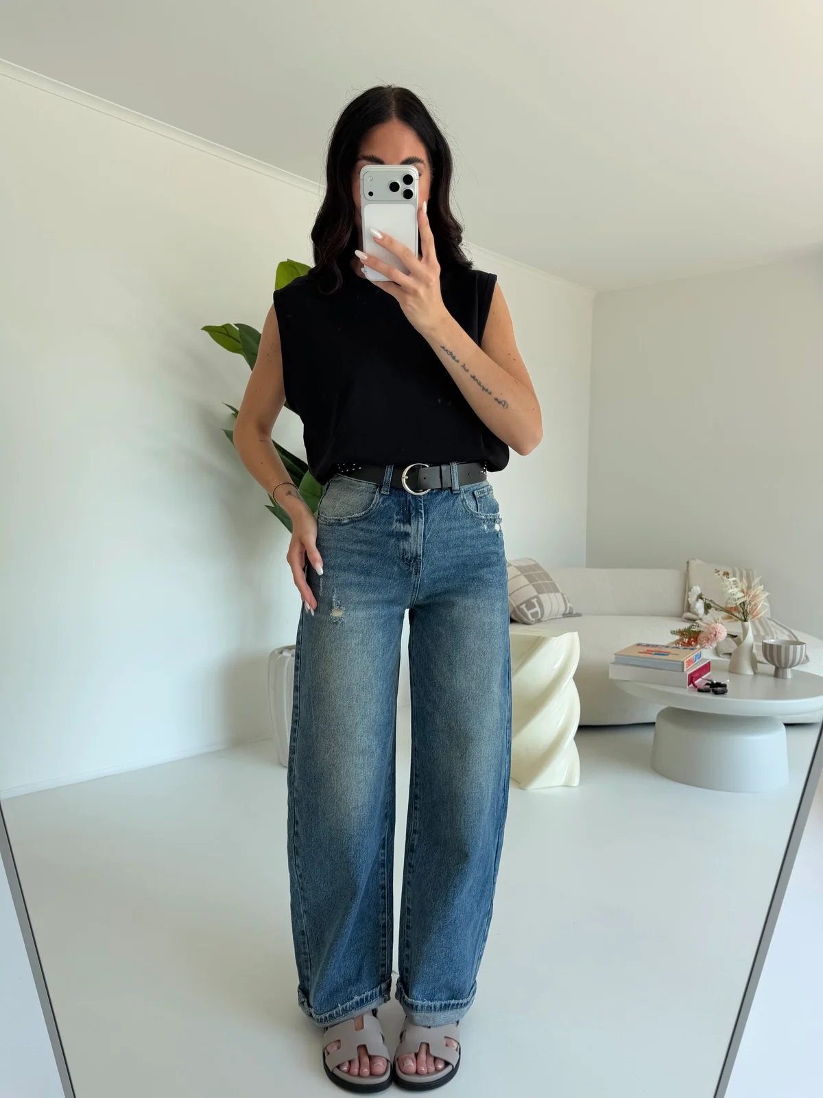 D729-JEANS BARREL+CINTURA - Image 4