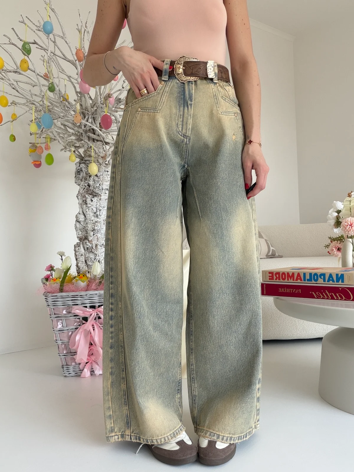 H5332-JEANS GAMBA MORBIDA HAPPY