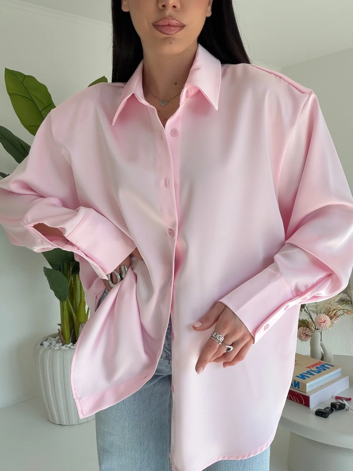 JW1912-CAMICIA RASO PINK - Image 2