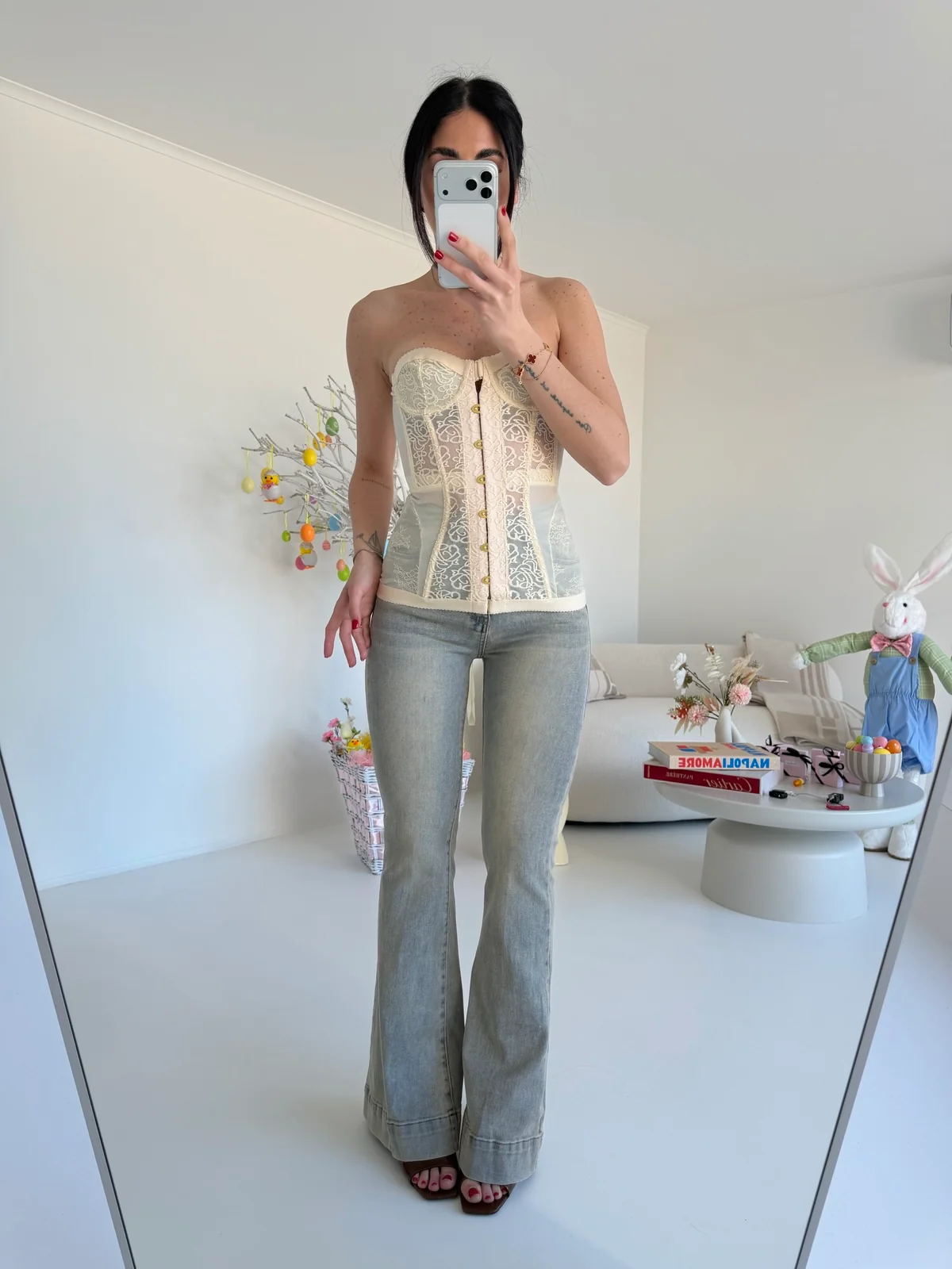 K927-JEANS A ZAMPA SAHARA - Image 3