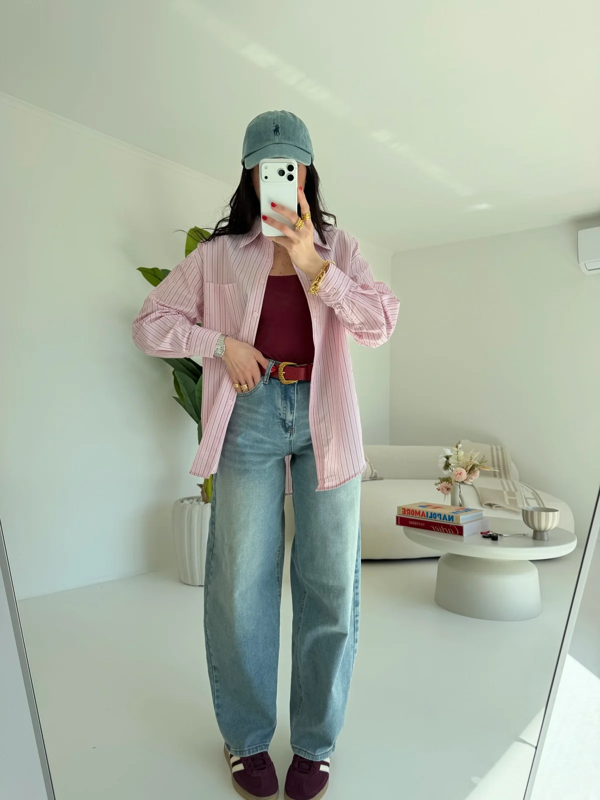 MI2612-2-JEANS BARELL +CINTURA DENIM CHIARO - Image 3