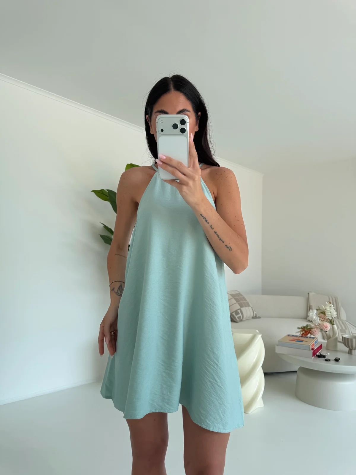 MINI ABITO KIRA VERDE ACQUA