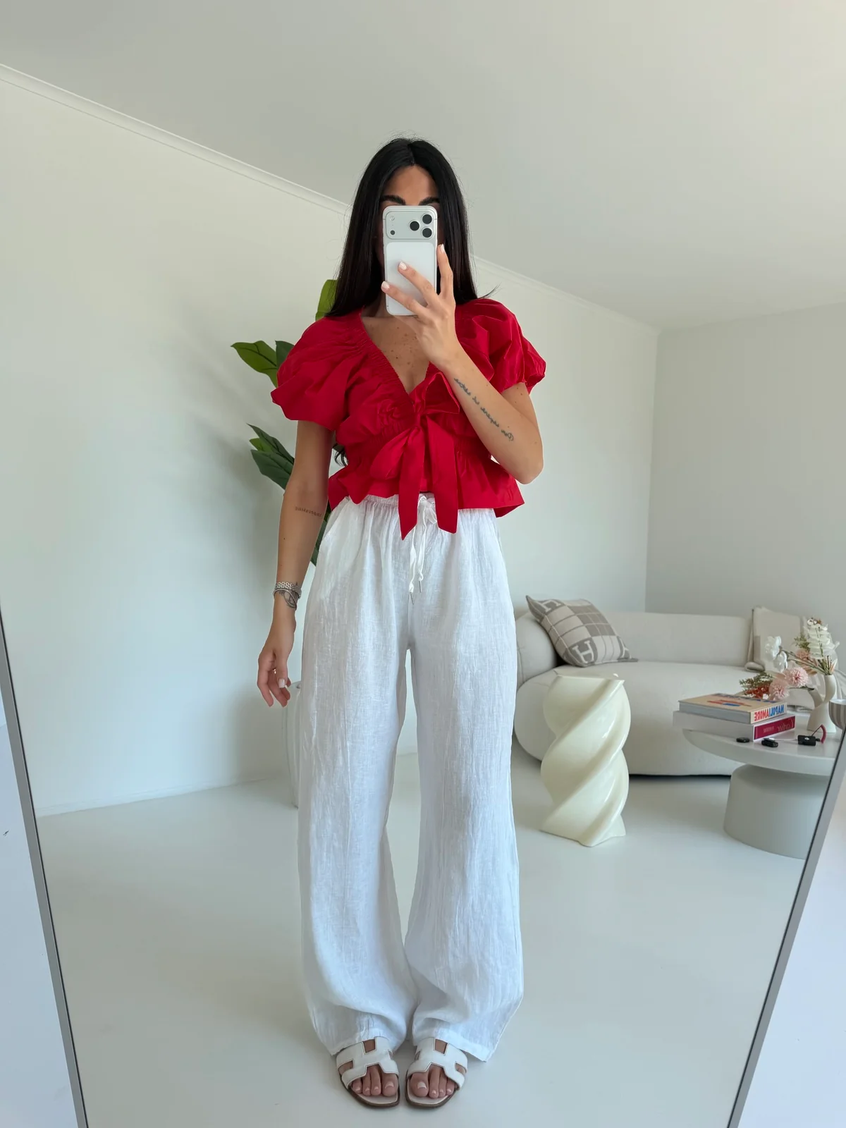 PANTALONE 100%LINO MILK - Image 2