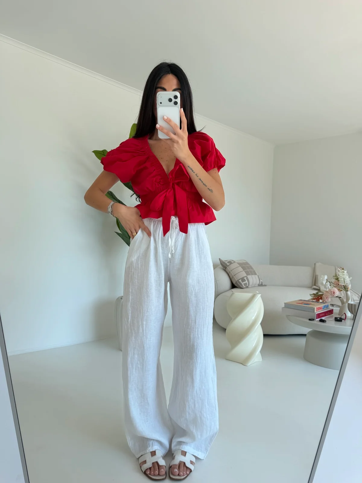 PANTALONE 100%LINO MILK - Image 3
