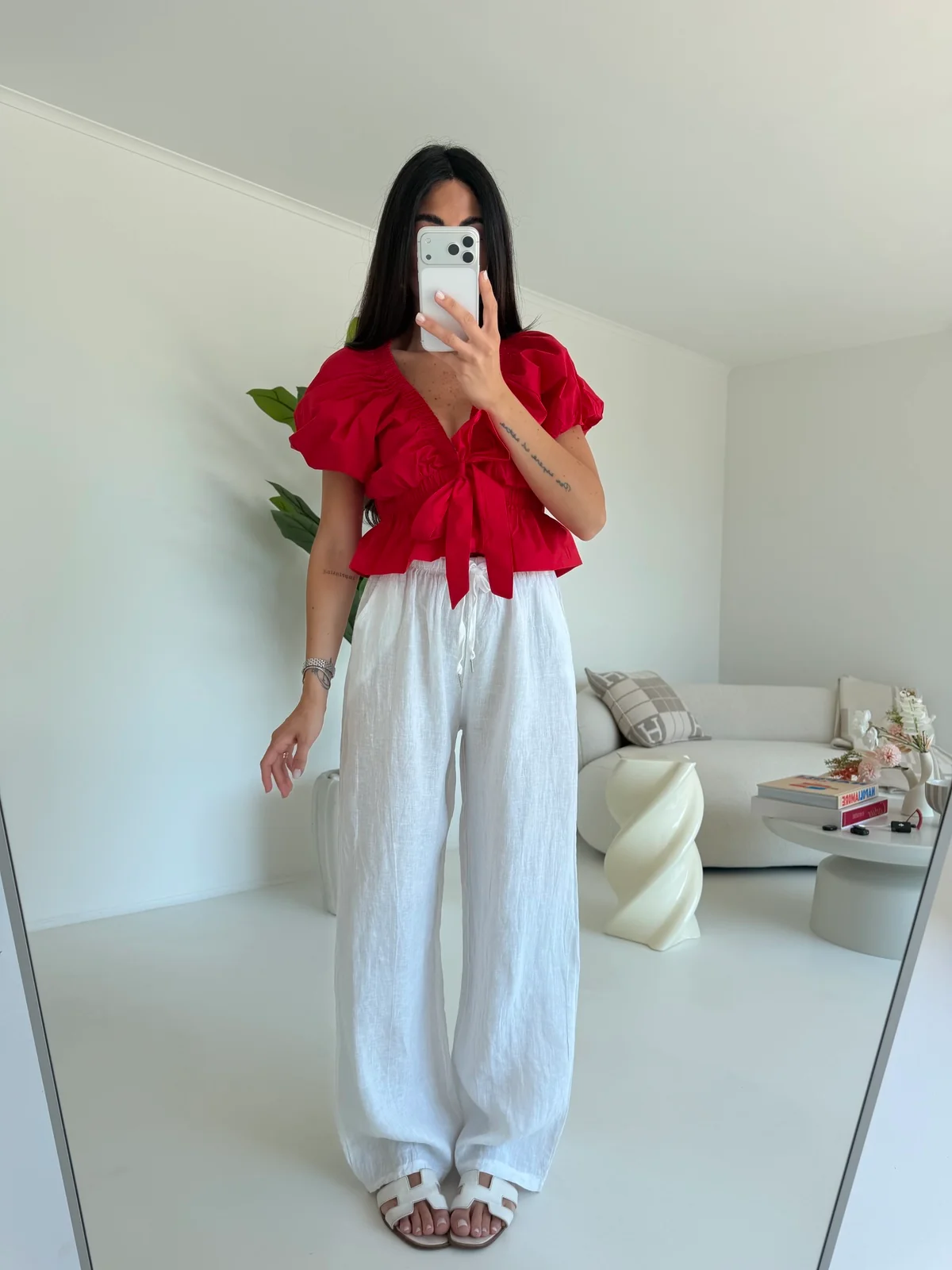 PANTALONE 100%LINO MILK - Image 4