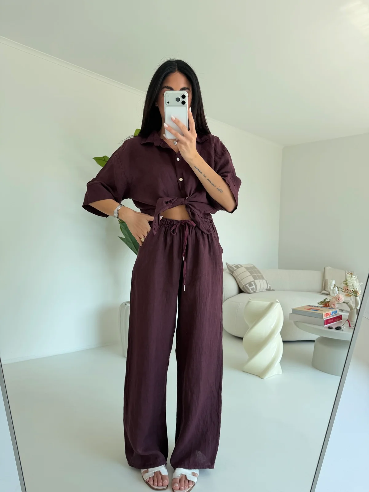 PANTALONE 100%LINO WINE - Image 5