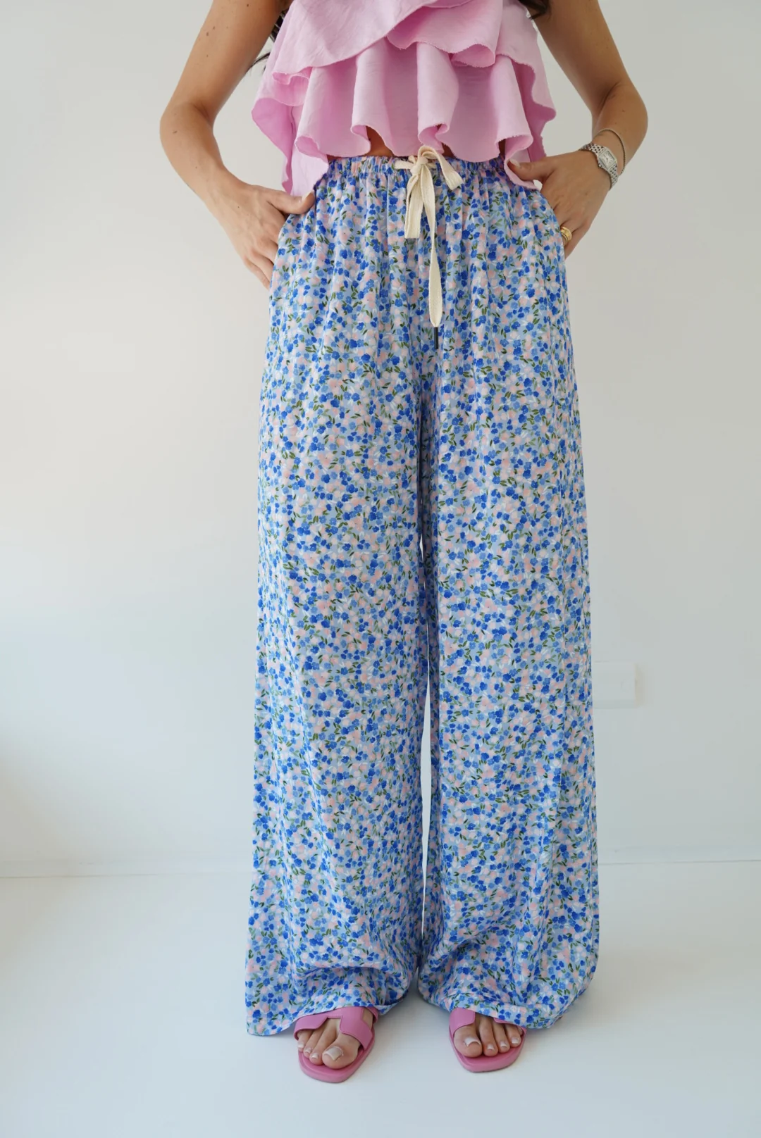 PANTALONE PALAZZO FLOWER-PASTELLO - Image 2