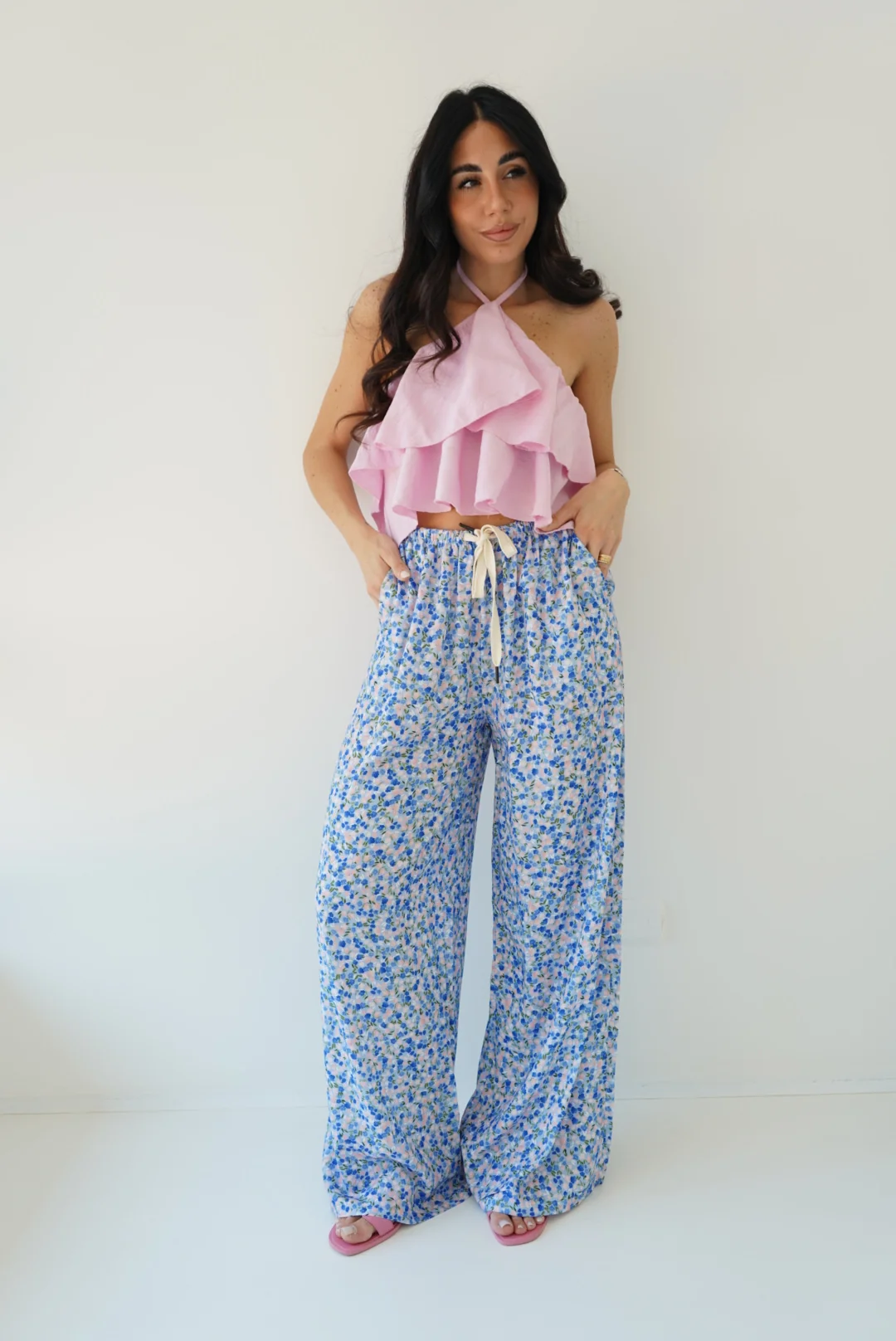 PANTALONE PALAZZO FLOWER-PASTELLO - Image 5