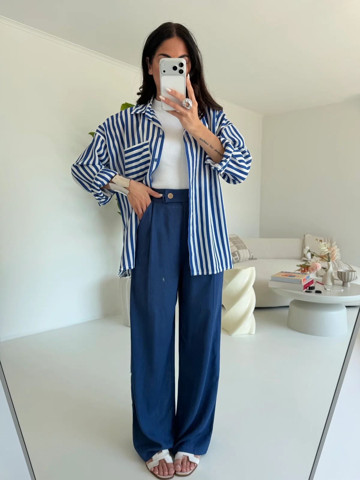 PANTALONE PALAZZO MUST EFFETTO DENIM - Image 4