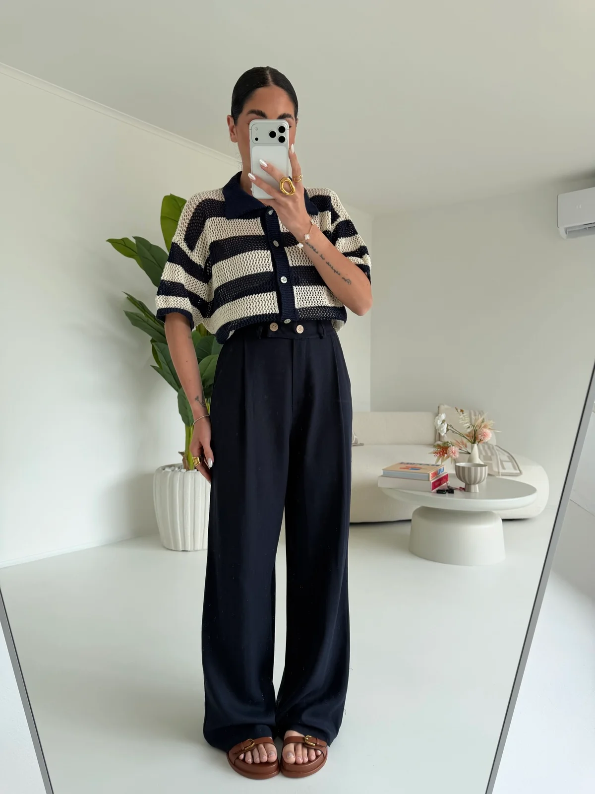 PANTALONE PALAZZO MUST NAVY - Image 2