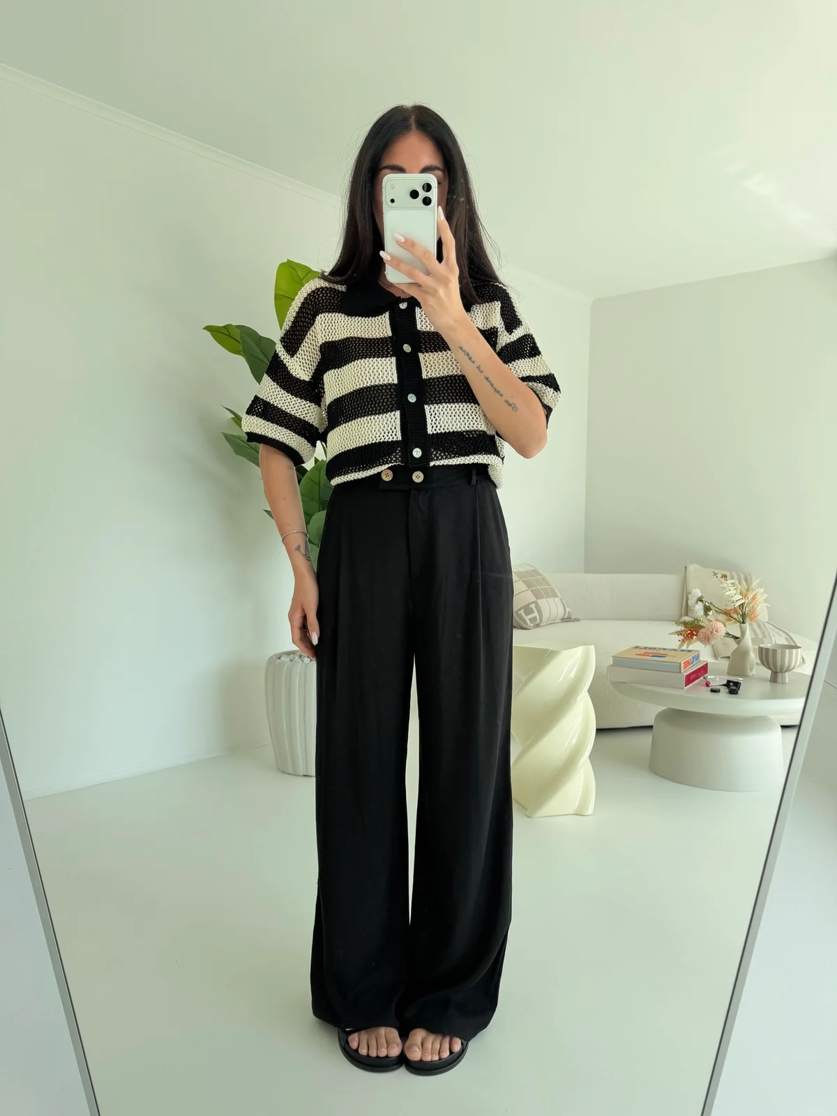 PANTALONE PALAZZO MUST NERO - Image 3