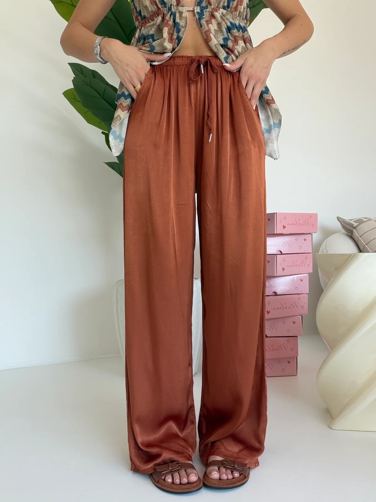 PANTALONE SATIN COCCIO - Image 2