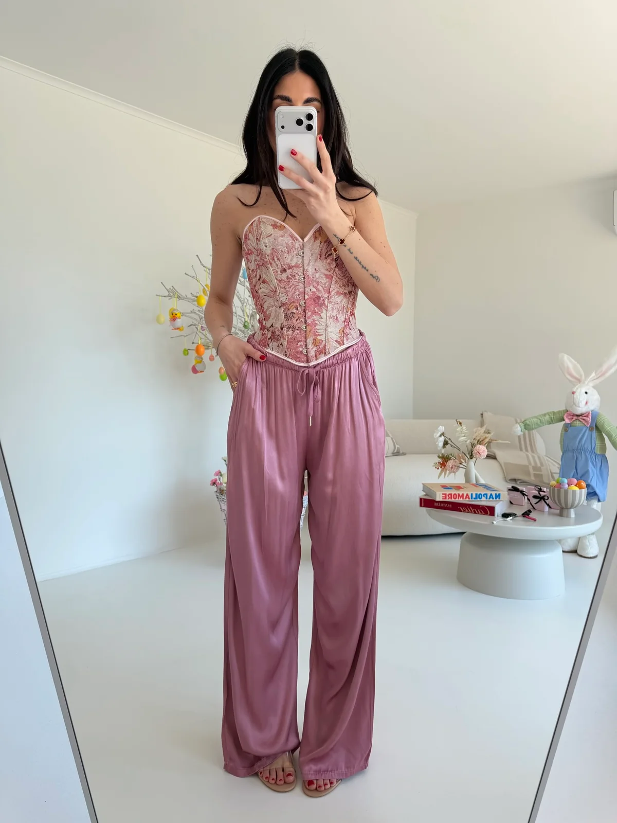 PANTALONE SATIN MALVA - Image 3