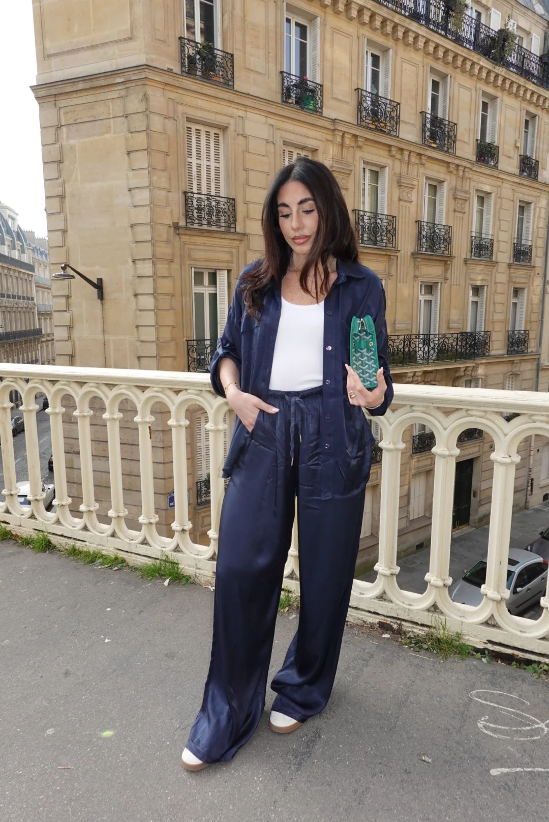 PANTALONE SATIN NAVY - Image 5