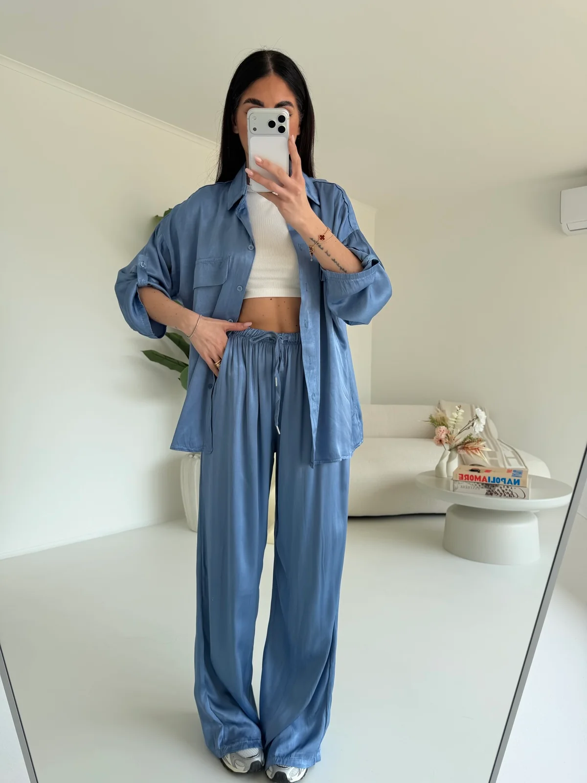 PANTALONE SATIN POLVERE - Image 2
