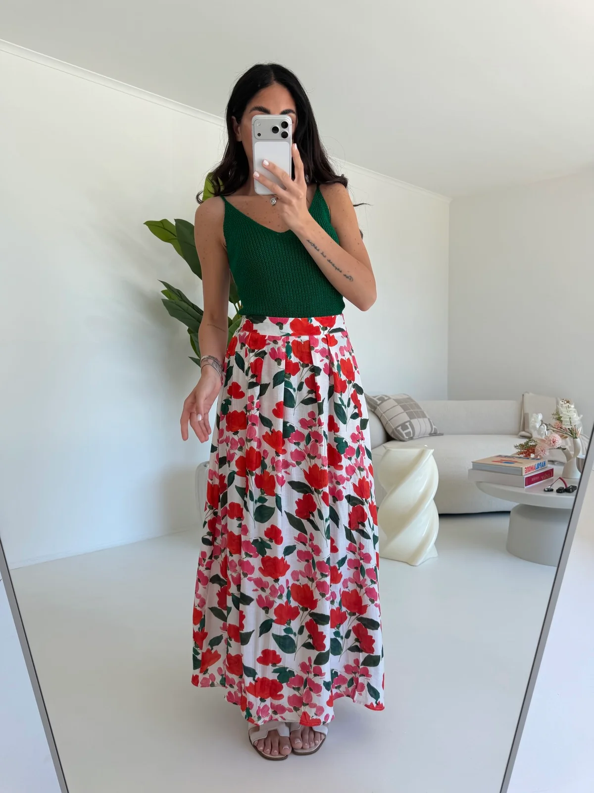 R6667-1-GONNA LONGUETTE MATILDE VERDE - Image 3