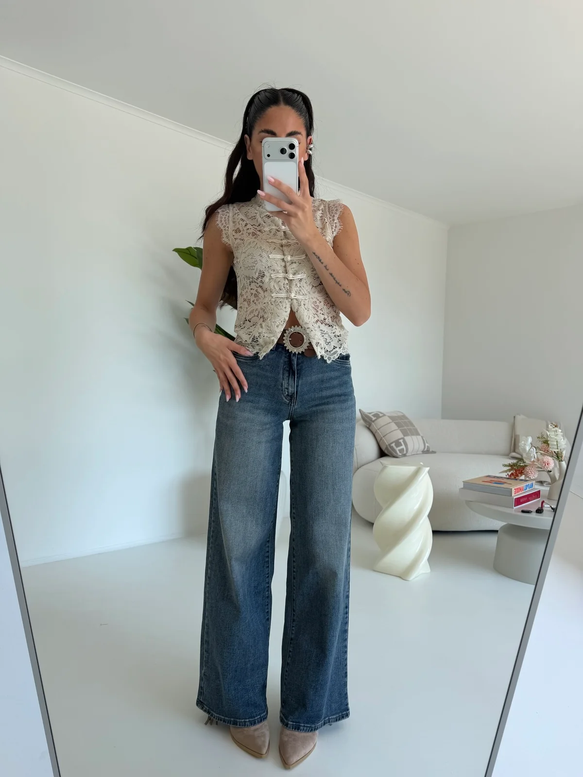 SJ1788-17-JEANS PALAZZO+CINTURA VYBES - Image 2