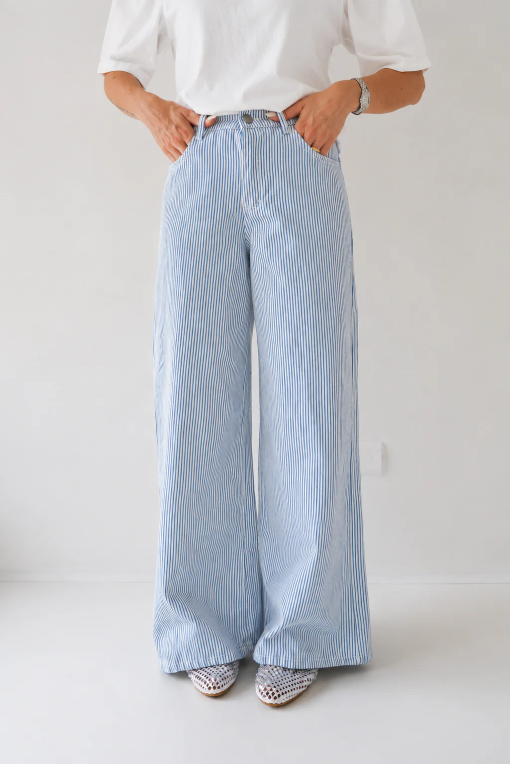 TR1763-PANTALONE A RIGHE