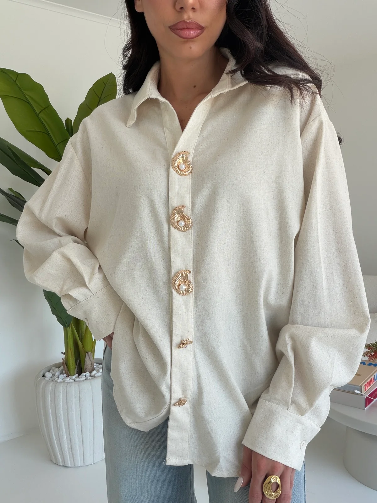 V76712-CAMICIA SANTORINI BURRO - Image 2