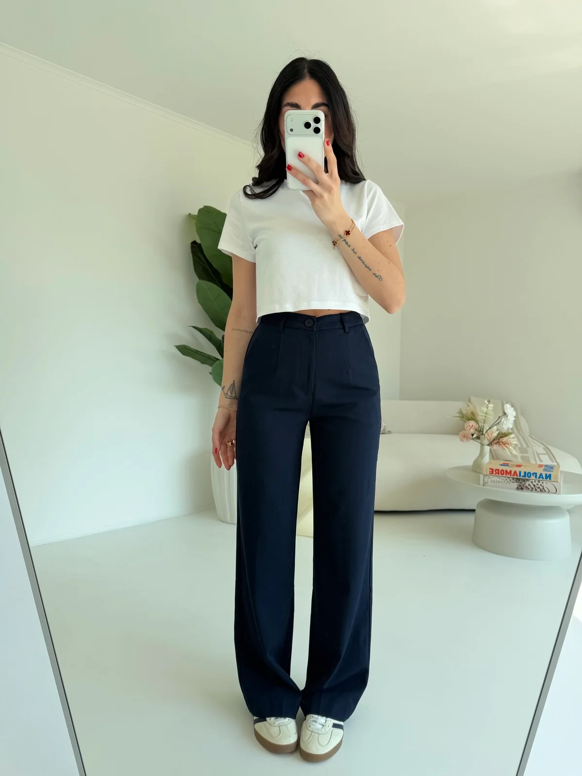 VS9002-3 PANTALONE PALAZZO BISTROT NAVY - Image 2