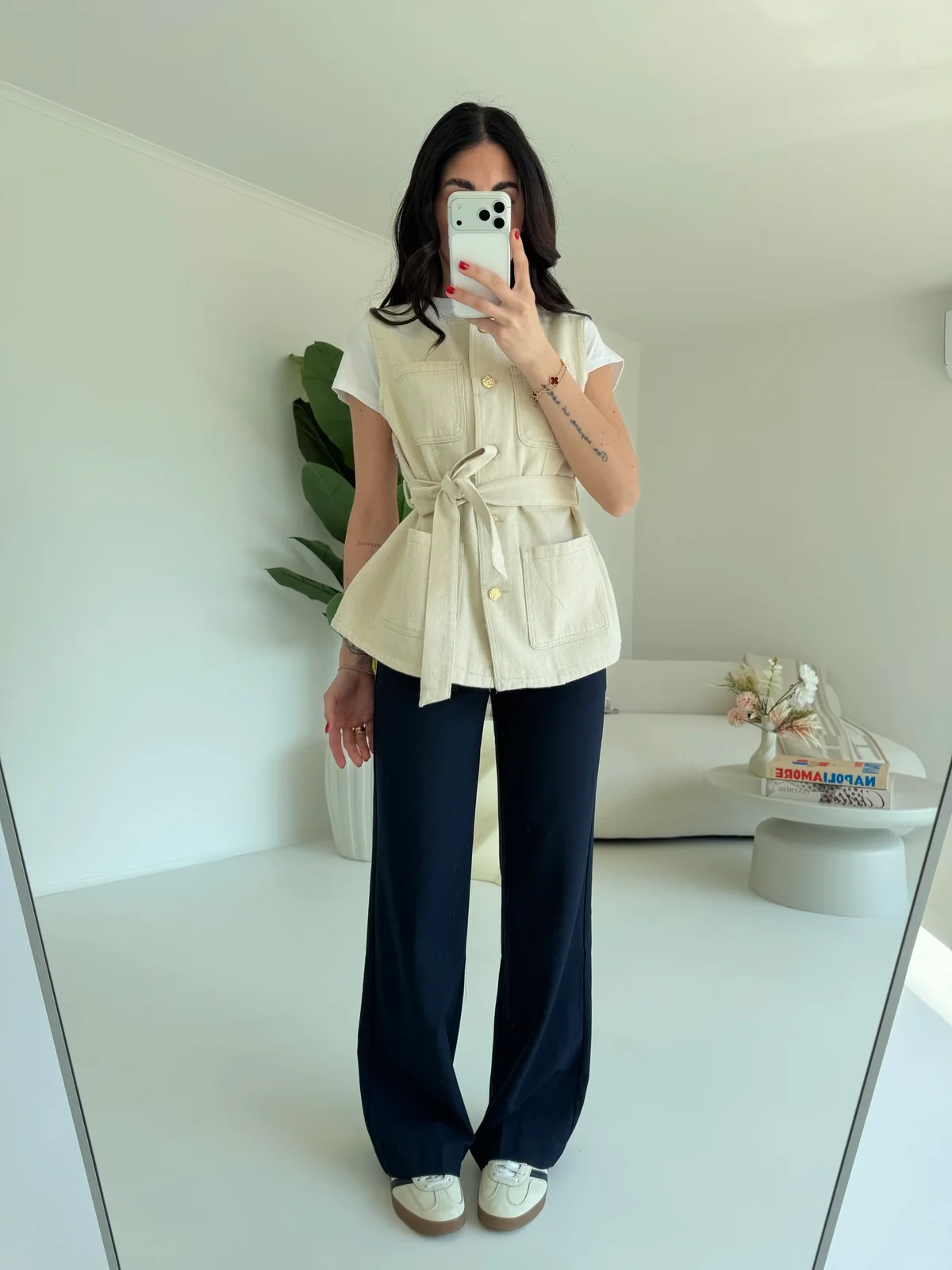 VS9002-3 PANTALONE PALAZZO BISTROT NAVY - Image 3