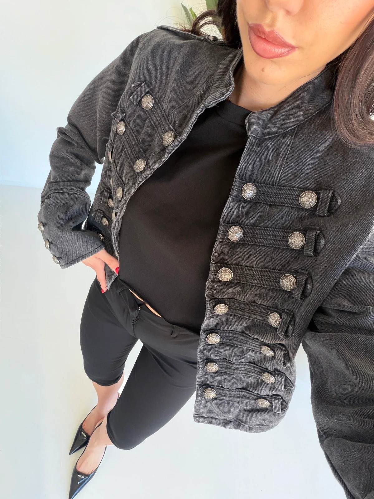 W52117-GIACCA DENIM GREY - Image 2